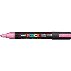 Uni Posca Paint Marker PC-5M  Medium 2.5mm Bullet Tip  Metallic Pink