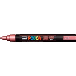 Uni Posca Paint Marker PC-5M  Medium 2.5mm Bullet Tip  Metallic Red