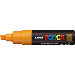 Uni Posca Paint Marker PC-8K  Broad 8mm Chisel Tip  Bright Yellow