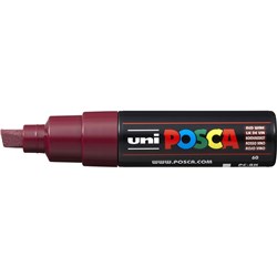 Uni Posca Paint Marker PC-8K  Broad 8mm Chisel Tip  Red Wine