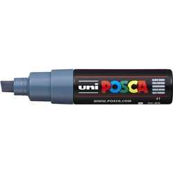 Uni Posca Paint Marker PC-8K  Broad 8mm Chisel Tip  Slate Grey