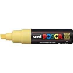 Uni Posca Paint Marker PC-8K  Broad 8mm Chisel Tip  Straw Yellow