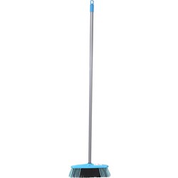 Cleanlink Indoor Broom with  Metal Handle Blue