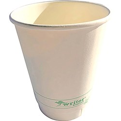 Writer 237ml/8oz White Eco Paper Cup