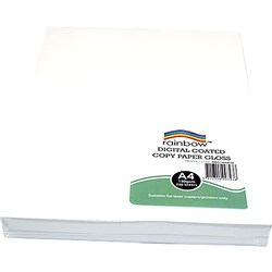 Rainbow A4 130gsm White Premium Gloss Digital Copy Paper