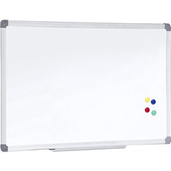 OPW 600x400mm Aluminium Frame Magnetic Whiteboard 