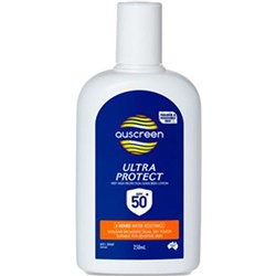 Auscreen Ultra Protect SPF 50+ Sunscreen 250ml Bottle 