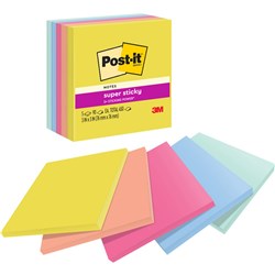 Post-it 654-5SSJOY Super Sticky Notes 76 x 76mm Summer Joy