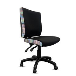 K2 Orange Dust Katherine Medium Back Office Chair Black Rock Fabric