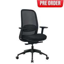 Buro Peninsula Ergonomic Office Chair With Arms Mesh Back And Fabric Seat