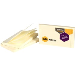 Marbig 75x125mm Yellow Adhesive Notes