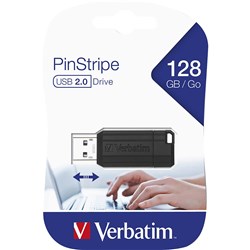 Verbatim Store'N'Go Drive Pinstripe 128Gb USB Black