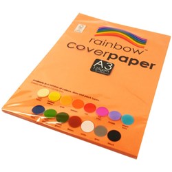 Rainbow A3 Saffron Orange 125gsm Cover Paper