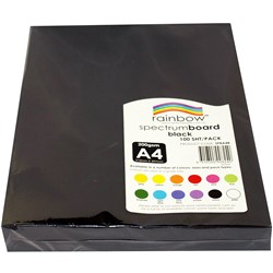 Rainbow A4 Black 220gsm Spectrum Board