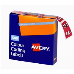 Avery Alphabet Coding Label B Side Tab 25x38mm Magenta