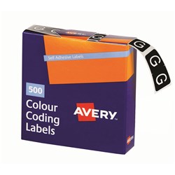 Avery Alphabet Coding Label G Side Tab 25x38mm D Green