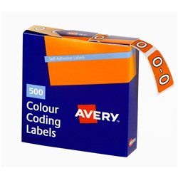 Avery Alphabet Coding Label O Side Tab 25x38mm Orange