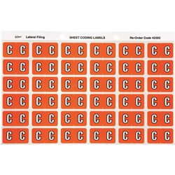 Avery Side Tab Alphabetical Colour Coding Label C