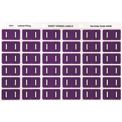 Avery Side Tab Alphabetical Colour Coding Label I