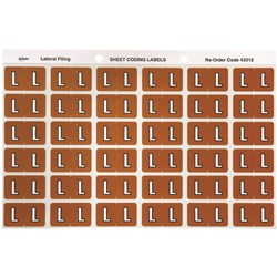 Avery Side Tab Alphabetical Colour Coding Label L