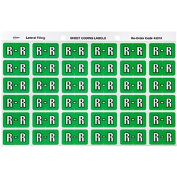 Avery Side Tab Alphabetical Colour Coding Label R