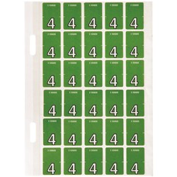 Avery Numeric Coding Label 4 Top Tab 20x30mm L Green