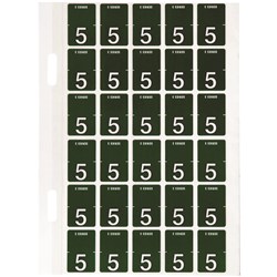 Avery Numeric Coding Label 5 Top Tab 20x30mm D Green