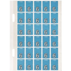 Avery Numeric Coding Label 6 Top Tab 20x30mm Blue