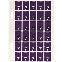 Avery Numeric Coding Label 7 Top Tab 20x30mm Purple