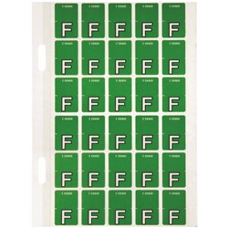 Avery Alphabet Coding Label F Top Tab 20x30mm L Green