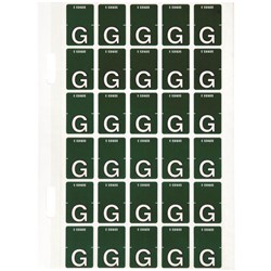 Avery Alphabet Coding Label G Top Tab 20x30mm D Green