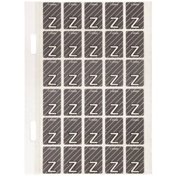 Avery Alphabet Coding Label Z Top Tab 20x30mm Grey