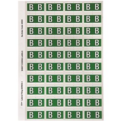 Avery Series 4 Alpha Coding Label B Green