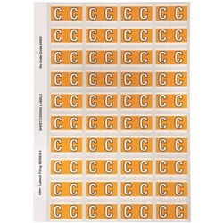 Avery Alphabet Coding Label C Side Tab 25x42mm Yellow