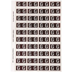 Avery Alphabet Coding Label G Side Tab 25x42mm Brown