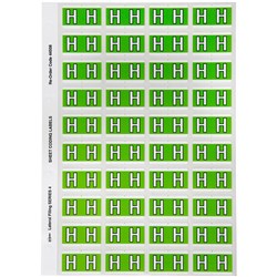 Avery Alphabet Coding Label H Side Tab 25x42mm L Green