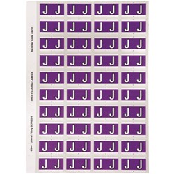 Avery Alphabet Coding Label J Side Tab 25x42mm Purple