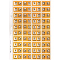 Avery Alphabet Coding Label M Side Tab 25x42mm Yellow