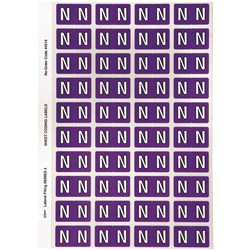 Avery Alphabet Coding Label N Side Tab 25x42mm Purple