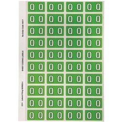 Avery Alphabet Coding Label Q Side Tab 25x42mm L Green
