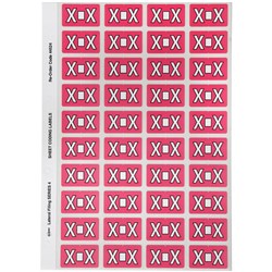 Avery Alphabet Coding Label X Side Tab 25x42mm Pink