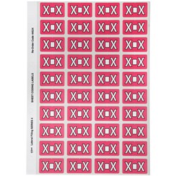 Avery Alphabet Coding Label X Side Tab 25x42mm Pink