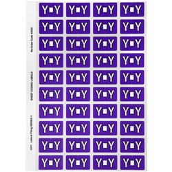 Avery Alphabet Coding Label Y Side Tab 25x42mm Purple