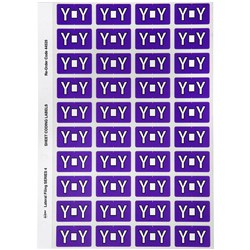 Avery Alphabet Coding Label Y Side Tab 25x42mm Purple
