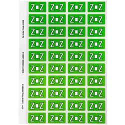 Avery Alphabet Coding Label Z Side Tab 25x42mm L Green