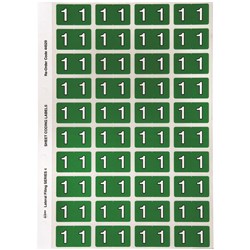 Avery Series 4 Numeric Coding Label #1 Dark Green