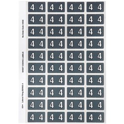 Avery Series 4 Numeric Coding Label #4 Grey