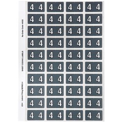 Avery Series 4 Numeric Coding Label #4 Grey