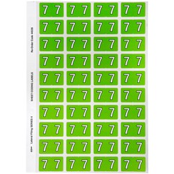 Avery #7 Light Green 25x42mm Numeric Side Tab Coding Label