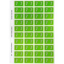 Avery #7 Light Green 25x42mm Numeric Side Tab Coding Label
